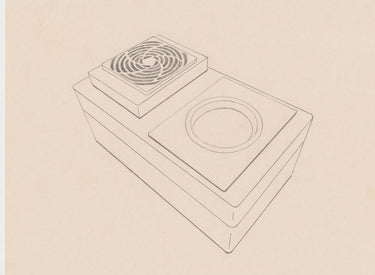 drawing of climate controlled guitar humidifier cabinet reservoir