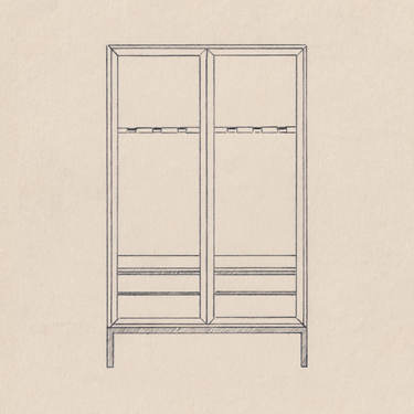 muir non-humidified guitar display cabinet drawing